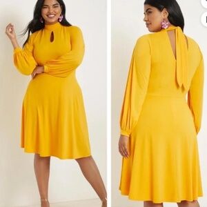 Keyhole Fit & Flare Dress